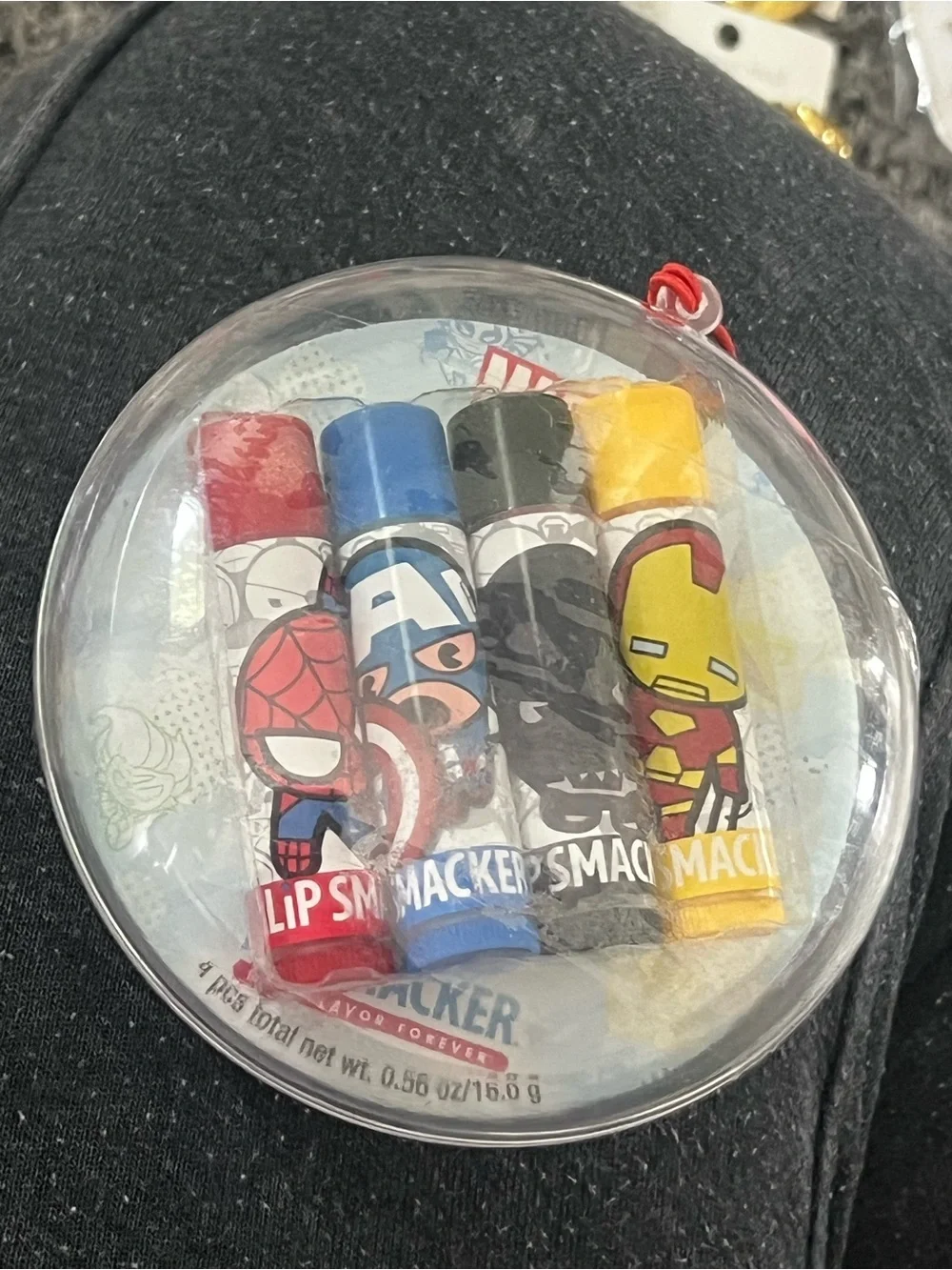 Marvel Lip Smacker 4-Piece Lip Balm Ornament Set Spider-Man Iron Man